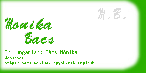 monika bacs business card